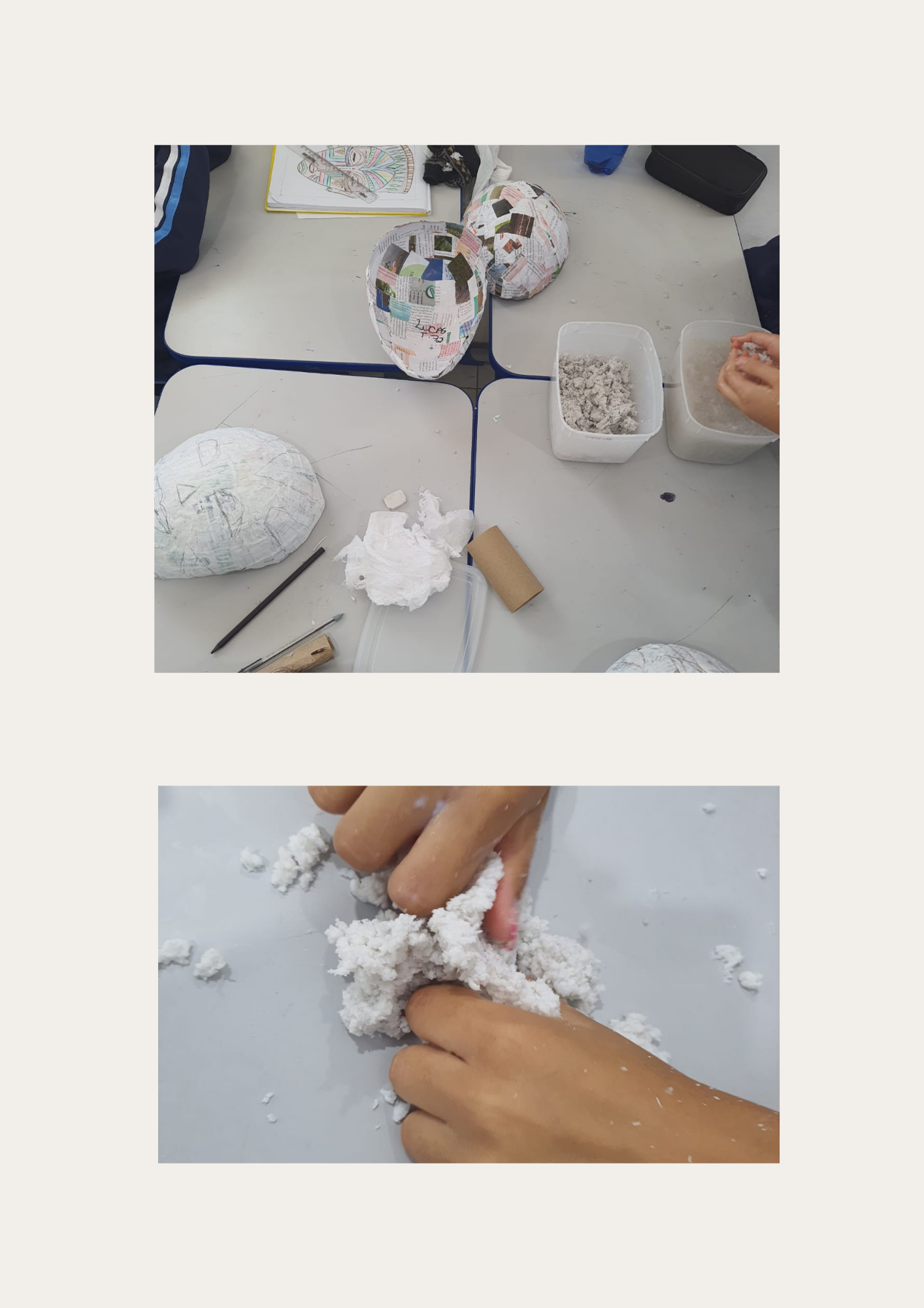 Prévia — Preparo do papel machê